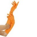 Gants longs oranges fluo adulte