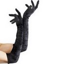 Gants longs noirs femme