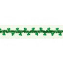 Guirlande verte brillante avec trèfles Saint Patrick