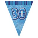Guirlande Fanions bleue Age 30 ans