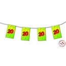 Guirlande fanions papier 20 ans 4m