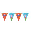 Guirlande fanions plastique Peppa Pig 10 mètres