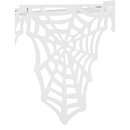 Guirlande fanions Toiles d\'araignées blanches Halloween