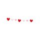 Guirlande papier coeurs Saint Valentin