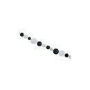 Guirlande ronds noir et argent 274 cm