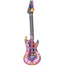 Guitare rock gonflable rose flower