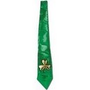 Cravate verte paillettée et trèfle dorée Saint-Patrick adulte 91,4 cm