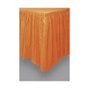 Jupe de table orange en plastique