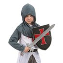 Kit bouclier et épée chevalier croisé Enfant