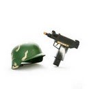 Kit casque et arme militaires enfant