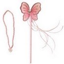 Baguette et collier de princesse rose