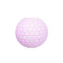 Lanterne japonaise rose à pois blanc 35 cm