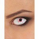 Lentilles de contact fantaisie oeil ensanglanté adulte Halloween