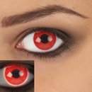 Lentilles de contact fantaisie UV rouge adulte