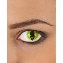 Lentilles de contact oeil reptile jaune adulte