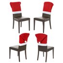 Lot 4 housses de chaise rouge Noël