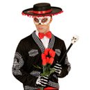 Loup coloré orange pailletté adulte Dia de los muertos