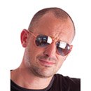 Lunettes aviateur orange fluo adulte