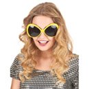 Lunettes disco adulte jaune