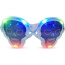 Lunettes lumineuses transparentes tête de mort