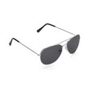 Lunettes noires d\'aviateur contour argent adulte