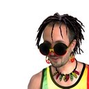 Lunettes rasta hippie adulte
