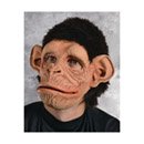 Masque luxe latex chimpanzé avec poils et bouche articulée adulte