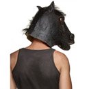 Masque latex tête de cheval noir adulte