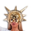 Demi masque doré Statue de la Liberté adulte