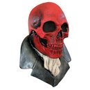 Masque tête de mort rouge adulte Halloween