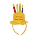 Mini chapeau Joyeux Anniversaire jaune adulte