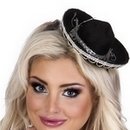 Mini chapeau sombrero noir femme