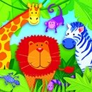 16 Petites Serviettes en papier Jungle enfant 25 x 25 cm