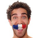 Moustache supporter France adulte
