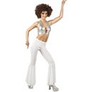 Pantalon disco blanc femme