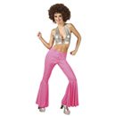 Pantalon disco rose femme
