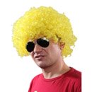 Perruque afro/clown jaune standard adulte