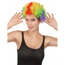 Perruque afro multicolore clown adulte