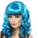 Perruque bleue et noire femme