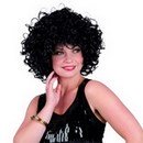 Perruque bouclée noire femme