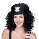 Perruque brune de pirate femme