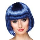 Perruque courte bleue femme