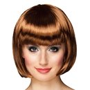 Perruque courte châtain femme