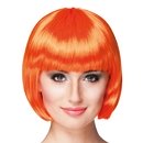 Perruque courte orange femme