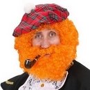 Perruque écossais orange homme