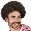 Perruque disco marron homme