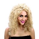 Perruque frisée blonde femme