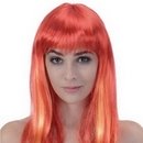 Perruque longue cheveux rouges femme