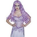 Perruque longue gothique violette femme Halloween