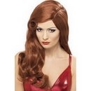 Perruque longue rousse femme